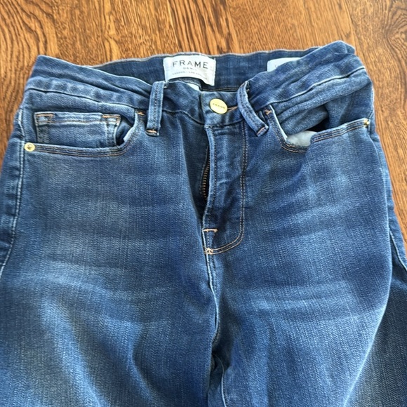 Frame Denim Women’s Le Cropped Mini Boot Flared Jeans Size 26 - Picture 3 of 9